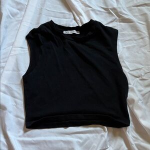 ✨New Listing✨ Zara Black Sleeveless Crop Top